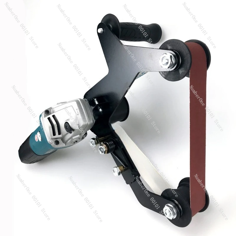 Stainless Steel Tube Polishing Attachment, Angle Grinder Convert Sanding Belt Head for Drawing Grinding & Buffing