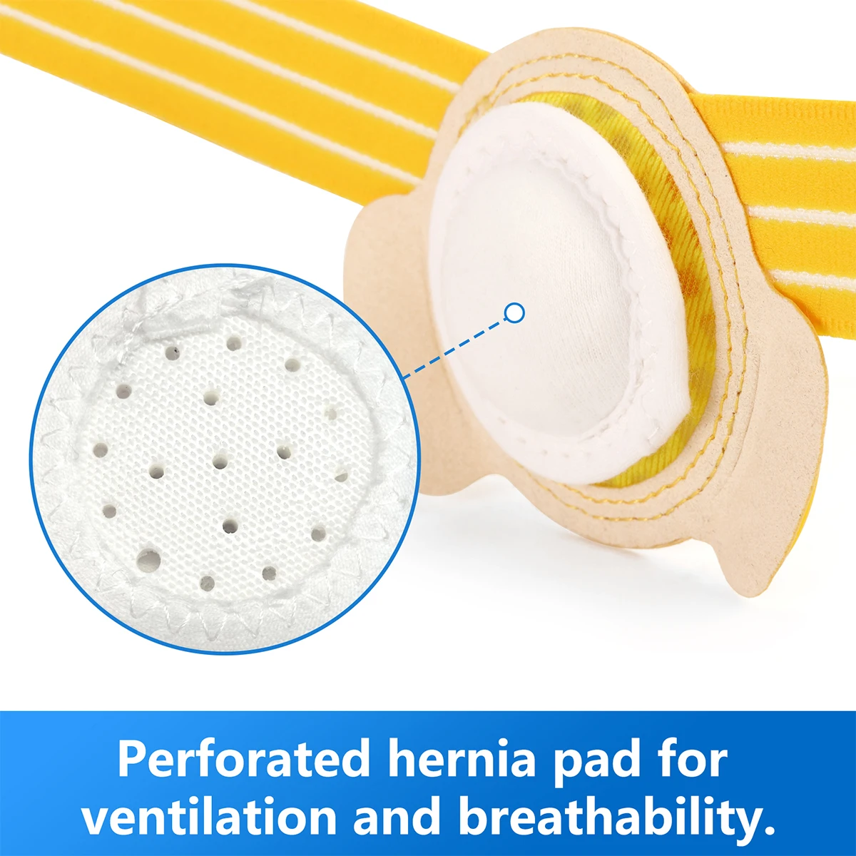 VELPEAU Umbilical Hernia Belt for Baby Newborn Navel Support Anti-Slip for Infant Belly Button Band with 3 Compress Pads