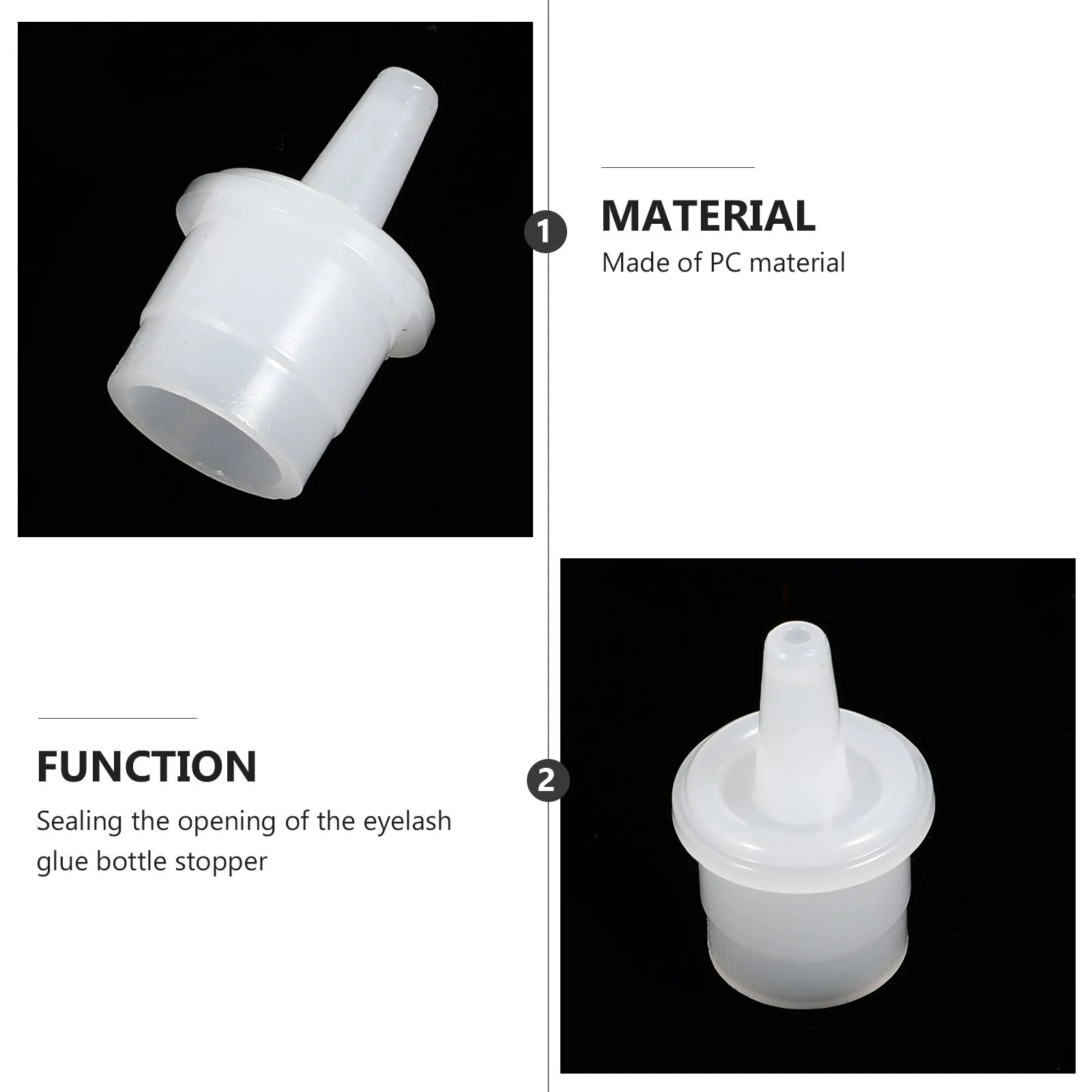 100個入り グラフト用まつげプラグ まつげエクステチップス スローマテリアルフロー ポータブル使用 ギフトチョイス まつげグルーボトルプラグ