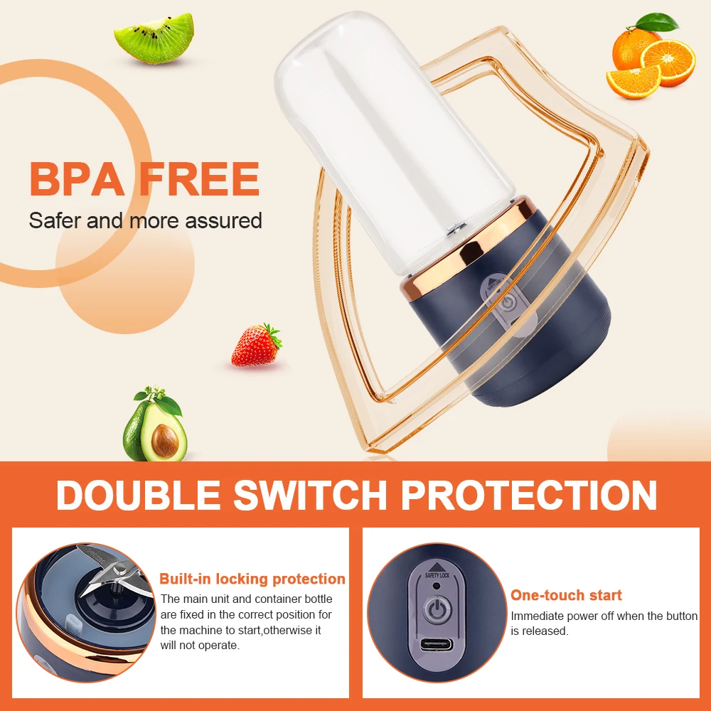 الجملة المحمولة USB قابلة للشحن متعددة الوظائف خلاط فواكه عصارة عصارة البطيخ للاستخدام المنزلي