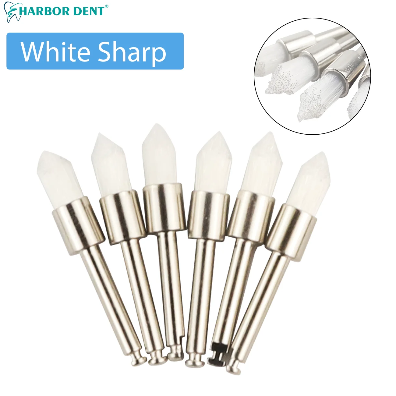 100Pcs Dental Polishing Brush Nylon Latch Small Flat/Sharp Polishing Dentistry Lab Prophylaxis Brushes Dentist Tools