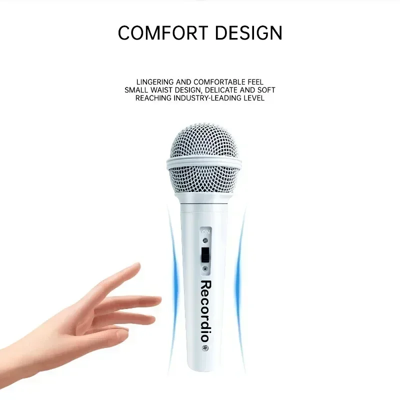 For GAM-58W New Karaoke Moving Coil Microphone Wired Microphone For Home Karaoke Singing With Wire Audio Microphone.