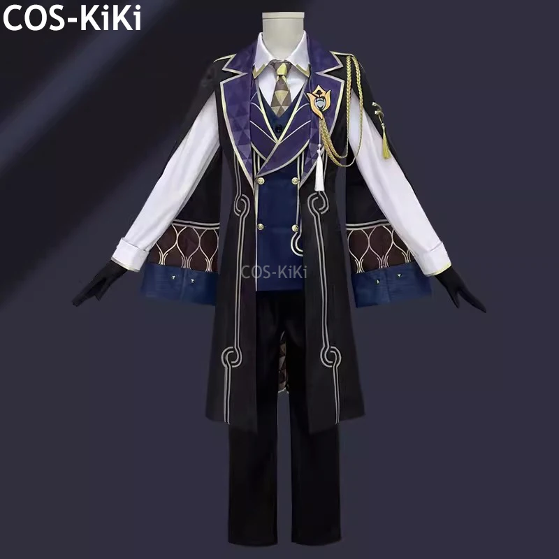 COS-KiKi Honkai: Star Rail Aventurine Game Suit Gorgeous Handsome Uniform Cosplay Costume Halloween Party Role Play Outfit Men