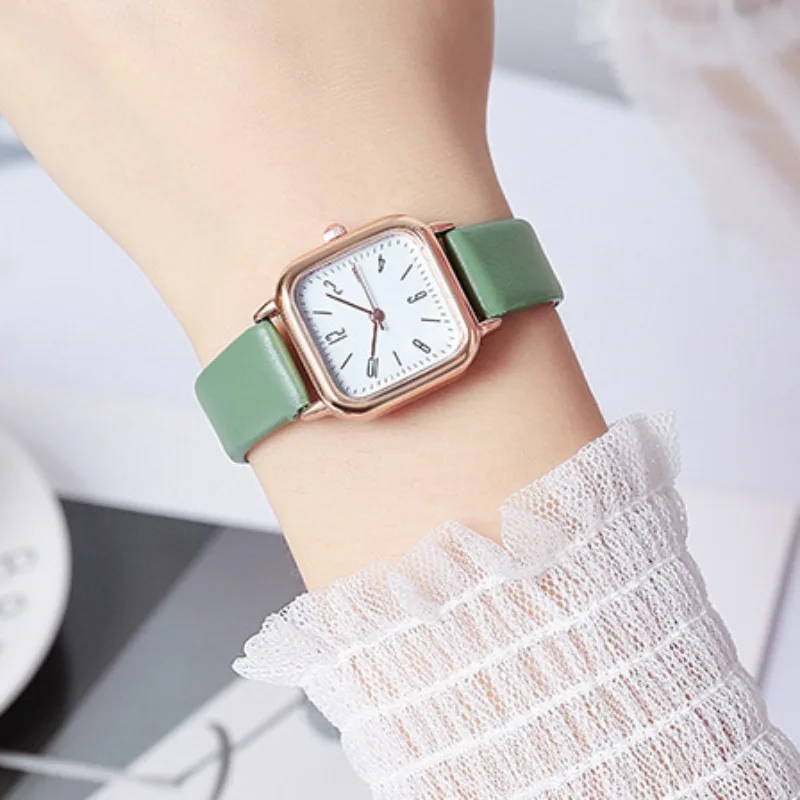 

Fashion Square Luminous Watch Luxury Women Quartz Watches for Women Wristwatch PU Leather Watch Lady Clock Gift Watches