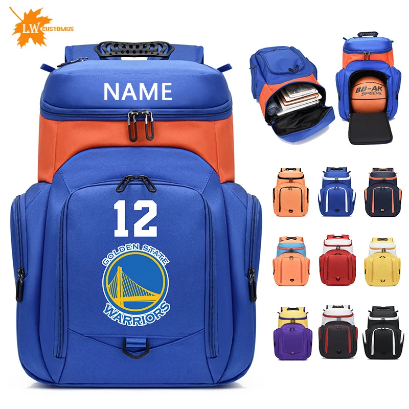 Customized basketball backpack with logo children\'s football bag with printed number personalized backpack with printed photo