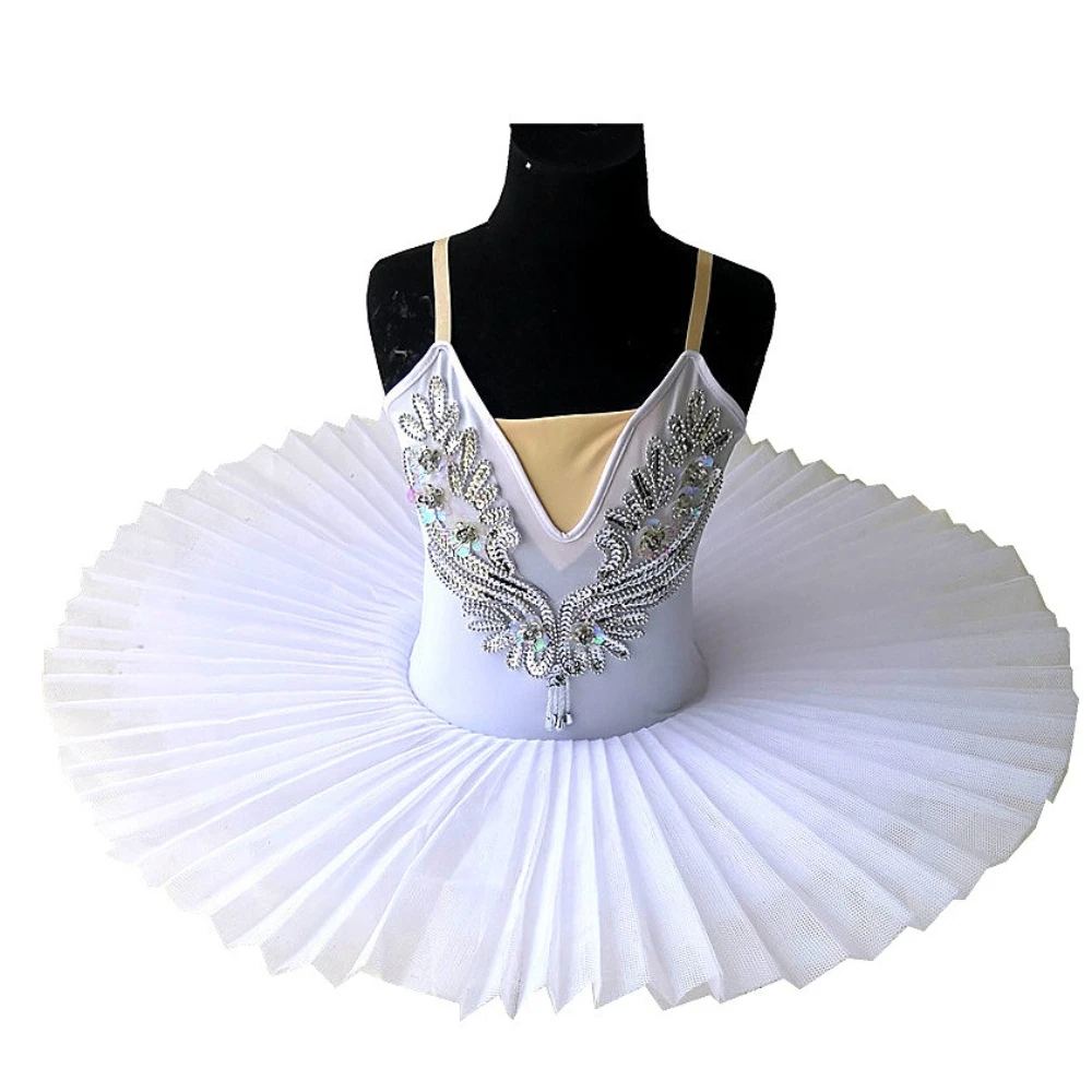 

THEEPER Ballet Tutu Skirt, Professional Ballet Dance Costumes, Sequined White Swan Lake Costumes, Dance Performance Clothing