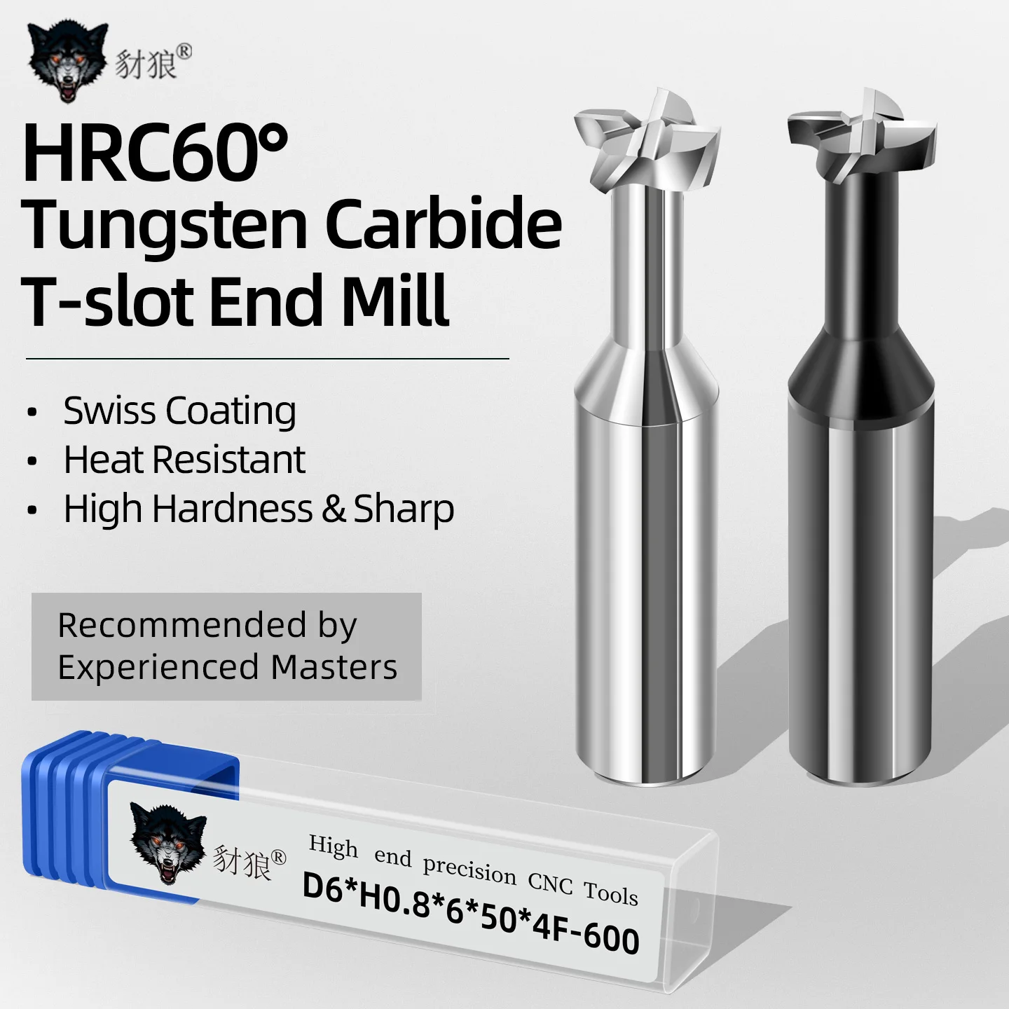 

T Slot Milling Cutter Tungsten Steel End Mill CNC Groove Machining Tool for Metal Aluminum Copper Plastic 3mm-20mm 4 flute HRC60