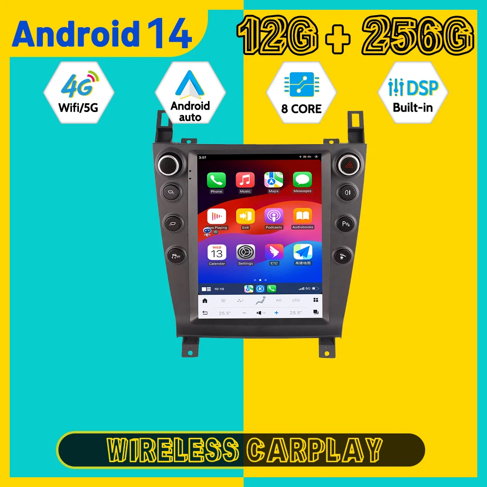 

RHD LHD For Aston Martin 2005~2015 8 Core Android 14 Car Multimedia Player GPS Navi Car Radio Carplay WIFI Vertical Head unit