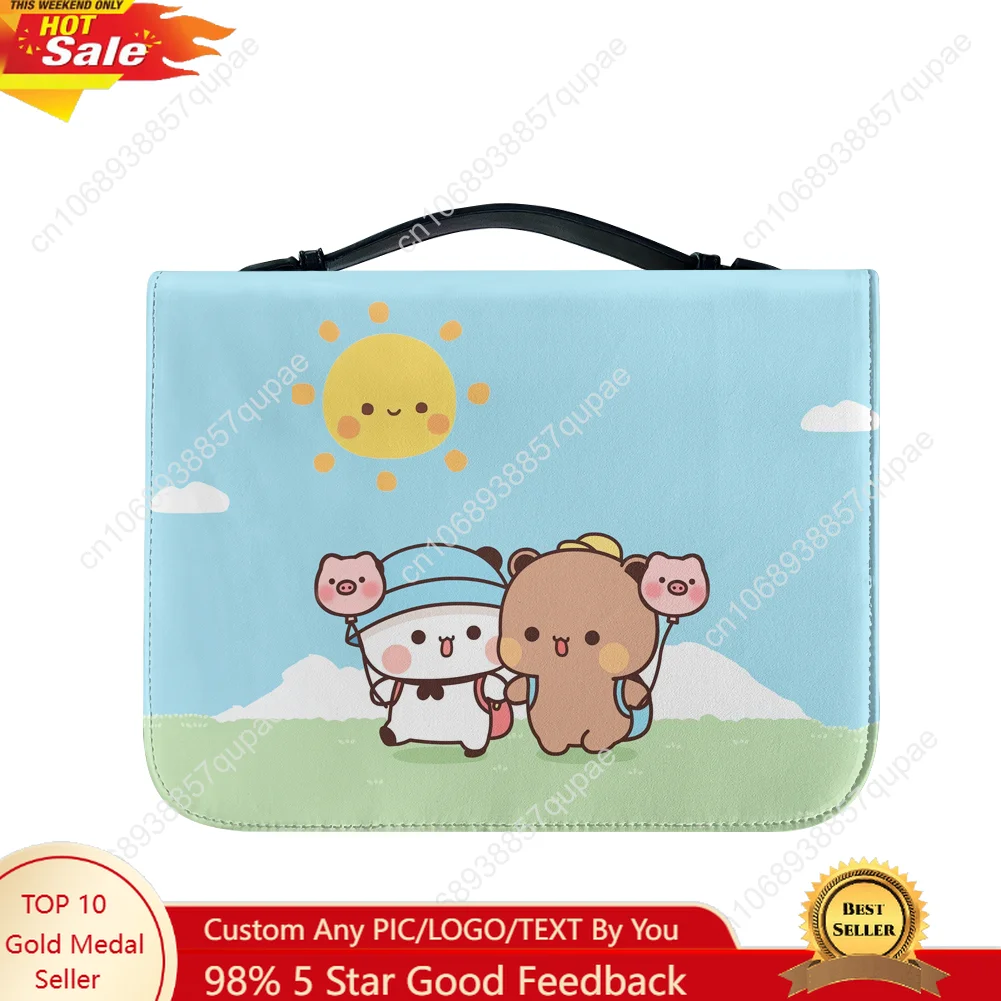Cartoon Animation B-Bubu Dudu Bags Christian Gifts Personalized Cover Bible Pack Waterproof Leather Bag Pockets Package Case