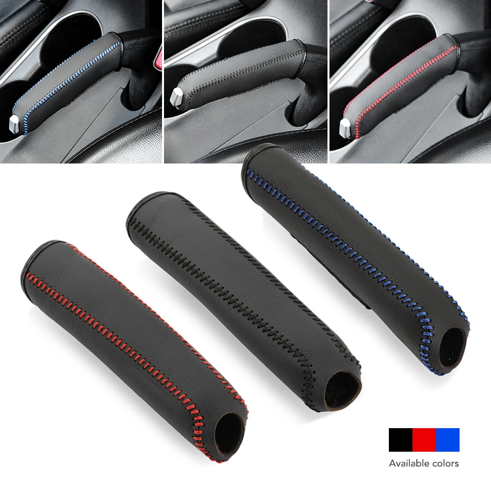 Leather Gears Handbrake Cover Auto Accessories for Fiat 500 Grande Punto UNO Tipo Stilo Astra Bravo Panda Freemont Linea