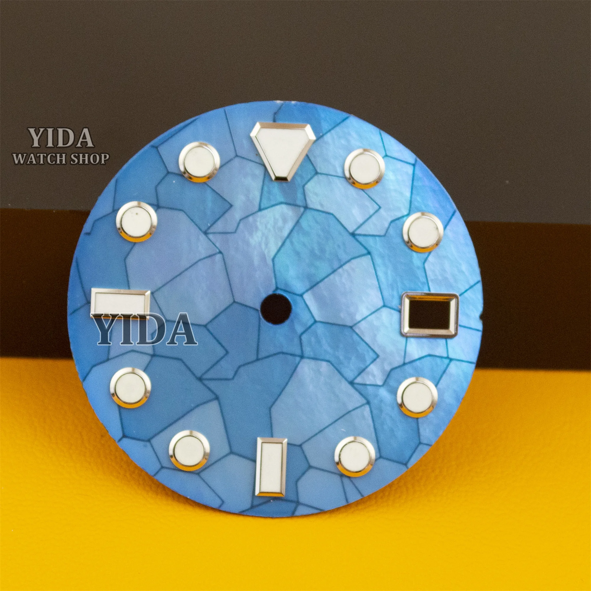 

28.5MM Watch Dial Green Luminous Face For DATEJUST/SUB GMT NH35 NH36 Automatic Movments Modified Watch Replacements Repair Tools