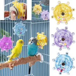 Parrot Wheel Parrot Interactive Toy Bird Turntable Hang Toys Sounding Ball Toys Stand Playing Cage Accessories Pet Supplies Bird