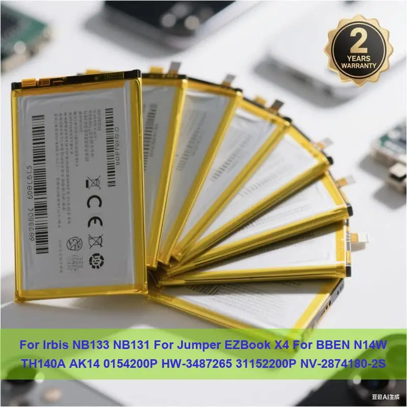 

Battery For Irbis NB133 NB131 For Jumper EZBook X4 For BBEN N14W TH140A AK14 0154200P HW-3487265 31152200P NV-2874180-2S