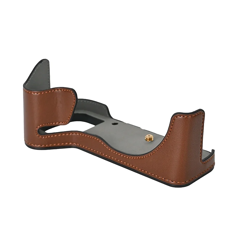 카메라 가방 PU 가죽 케이스 하프 바디 베이스 보호대, 후지필름 후지 GFX100S GFX50S II GFX50SII 보호 개방 하단 커버