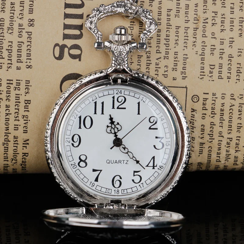 ساعة جيب برونزية عتيقة برمز سوفياتي مع سلسلة قلادة ساعة للنساء والرجال ساعة تذكارية Reloj De Bolsillo
