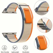애플워치 울트라 2-3 49mm 45mm 44mm 42mm 46mm 41mm용 나일론 트레일 루프 스트랩, 아이워치 시리즈 11 10 9 8 7 6 5 SE 호환 팔찌