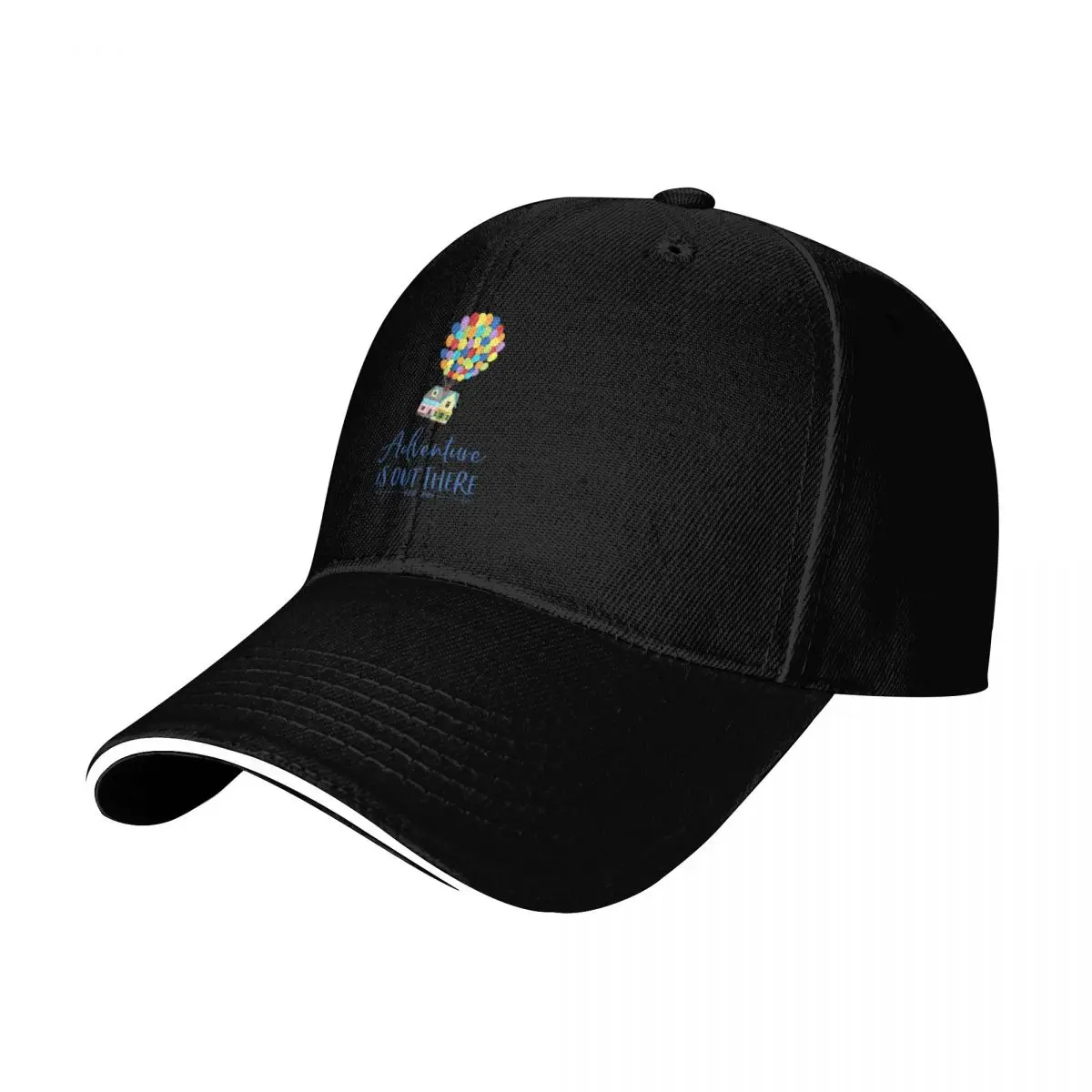 Flying Balloon House Baseball Cap Vintage Retro Embroidered Lightweight Packable Gift for Him Her