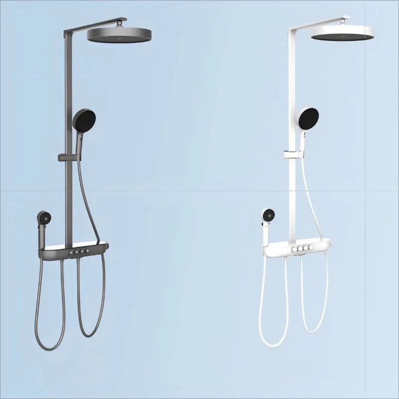 

Contemporary Brass Shower Set Chrome Surface Custom Color Electric Faucet Custom Bathroom Shower Head