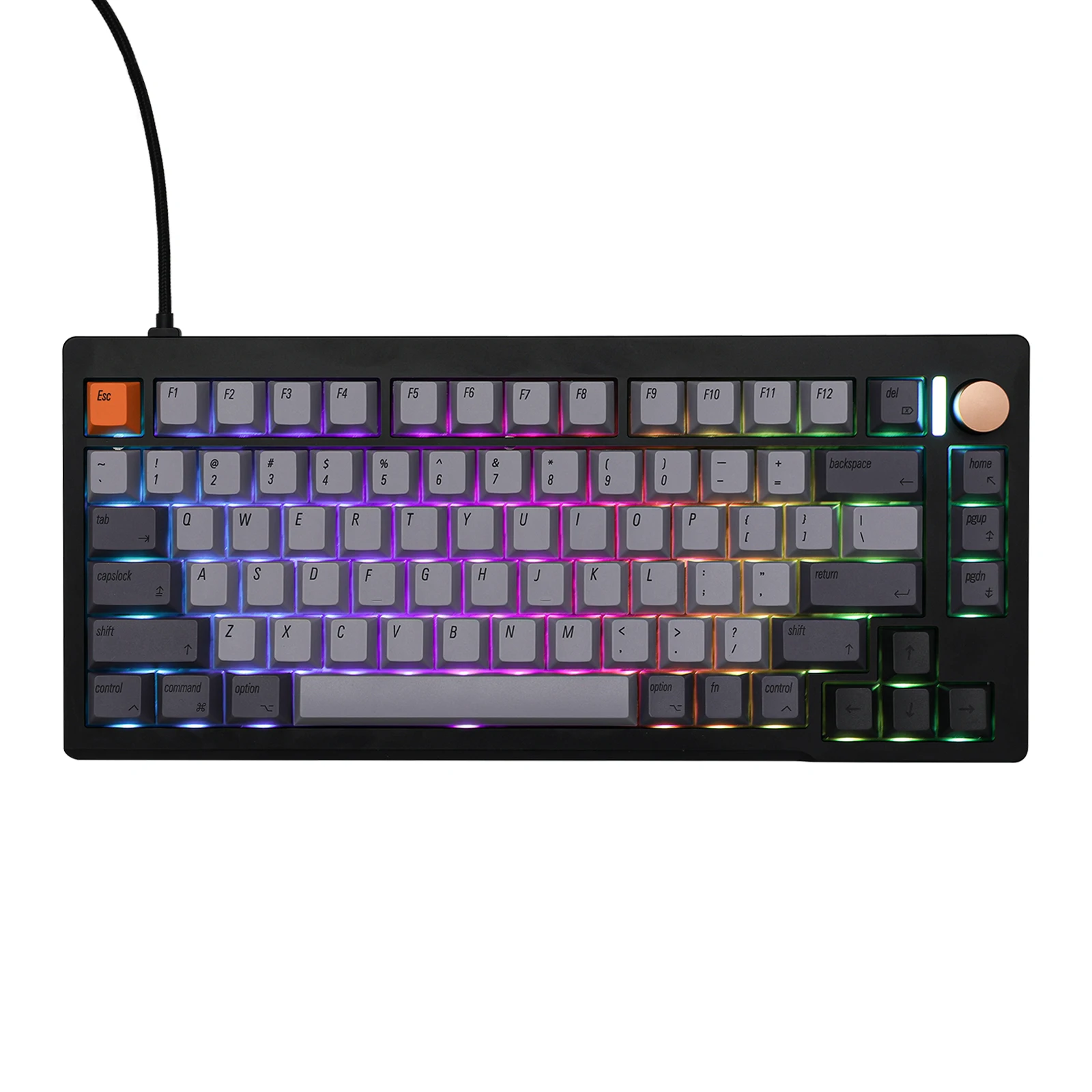 

CIDOO C75 75% USB-C Wired Gasket Structure Hot-swappable Aluminum Mechanical Keyboard Pre-lubed South-facing RGB LED for Win/Mac