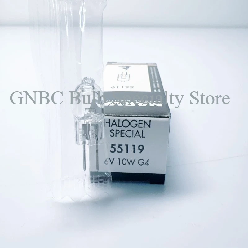 NARVA 55119 HLL 6V 10W G4 Halogen Bulb, Germany Made, Precision Optical Instrument & Testing Lamp