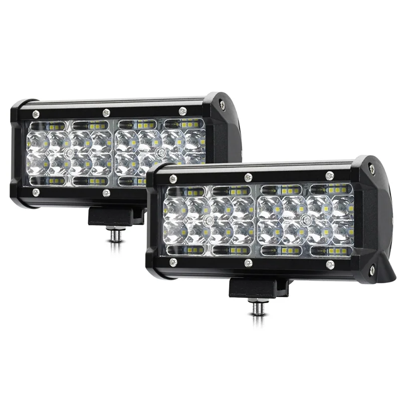 

7 Inch LED Light Bar, 120W 12000Lm LED Pod Lights Work Lights, Spot Flood Combo Off Road Light Pods Fog Lights 2PCS