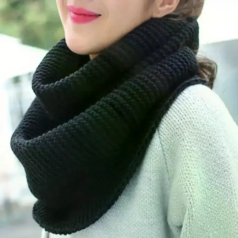 Elegant Thick Winter Scarf For Women Windproof Breathable Infinite Loop Neck Warmer With Soft Style Machine Washable
