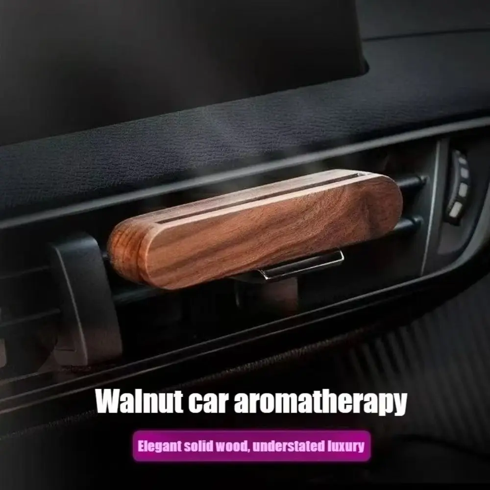 Natural Solid Wood Car Perfume Lasting Aroma with 10 Refill Sticks Air Freshener Car Diffuser Vehicle Use