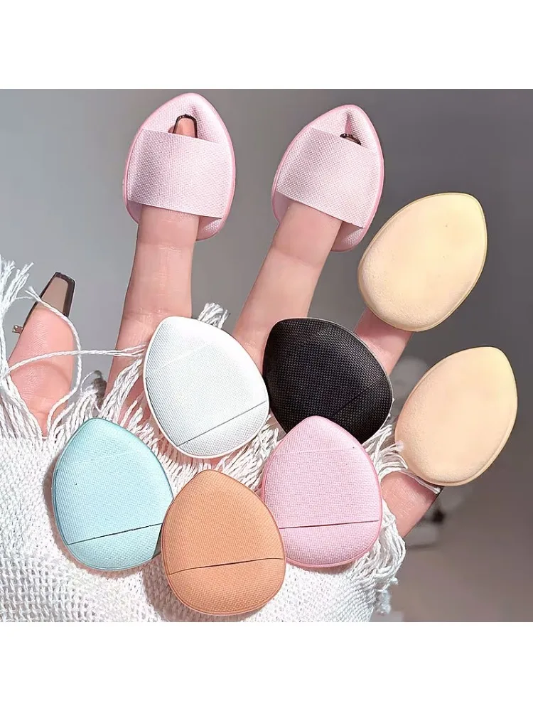 3 قطع قصيرة أفخم مثلث ماكياج نفث مثلث المخملية قابل للغسل مسحوق نفخة مستحضرات التجميل العين الجمال ماكياج أداة قابلة لإعادة الاستخدام الإسفنج