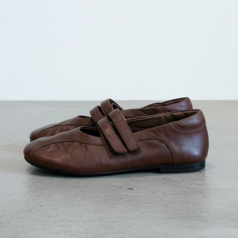 

2026 женские туфли Мэри Джейн из натуральной кожи с двойным ремешком, круглым носком, мягкая подошва, нескользящая, легкая, дышащая, удобная