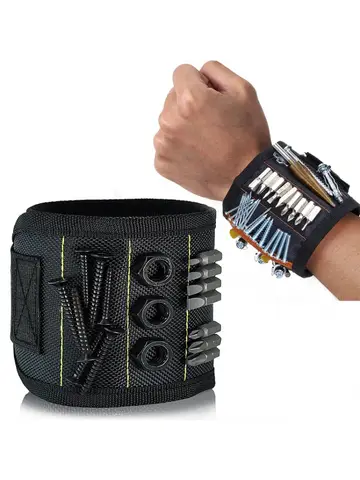 Promotion: Adjustable Magnetic Wrist Strap Heavy-Duty Magnet Holder for Screws Nails Small Metal Tools