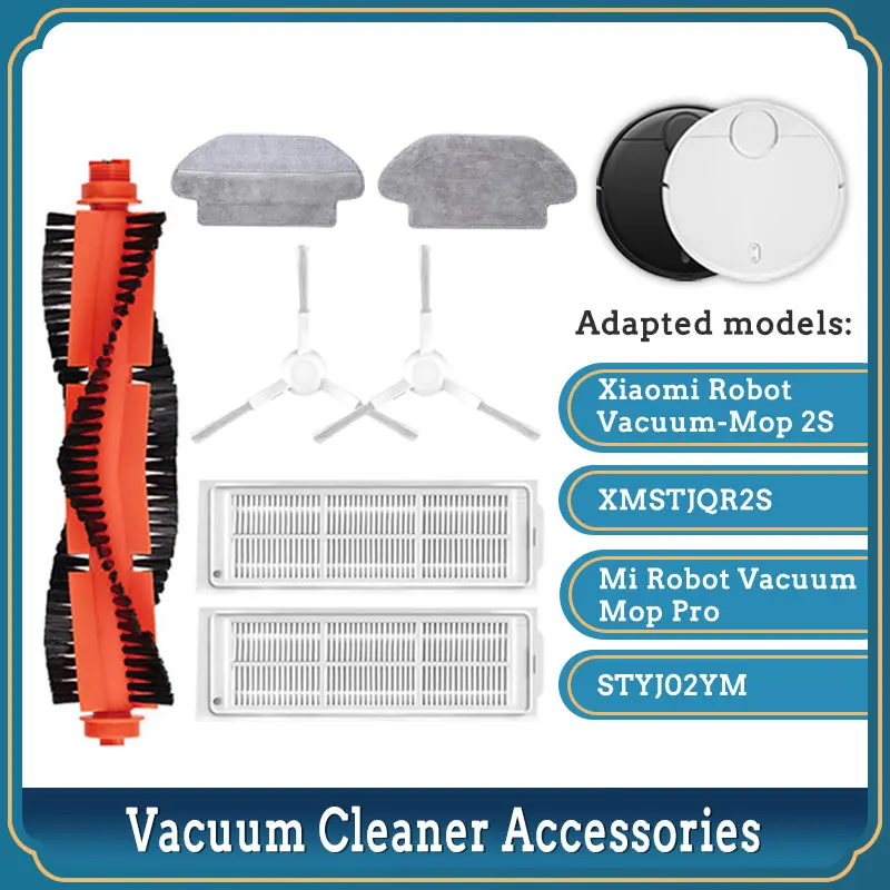 Filter For Xiaomi Robot Vacuum Mop 2S Mi Robot Vacuum Mop P Mijia Accessories Mop Cloths Main Side Brush Fit XMSTJQR2S STYJ02YM