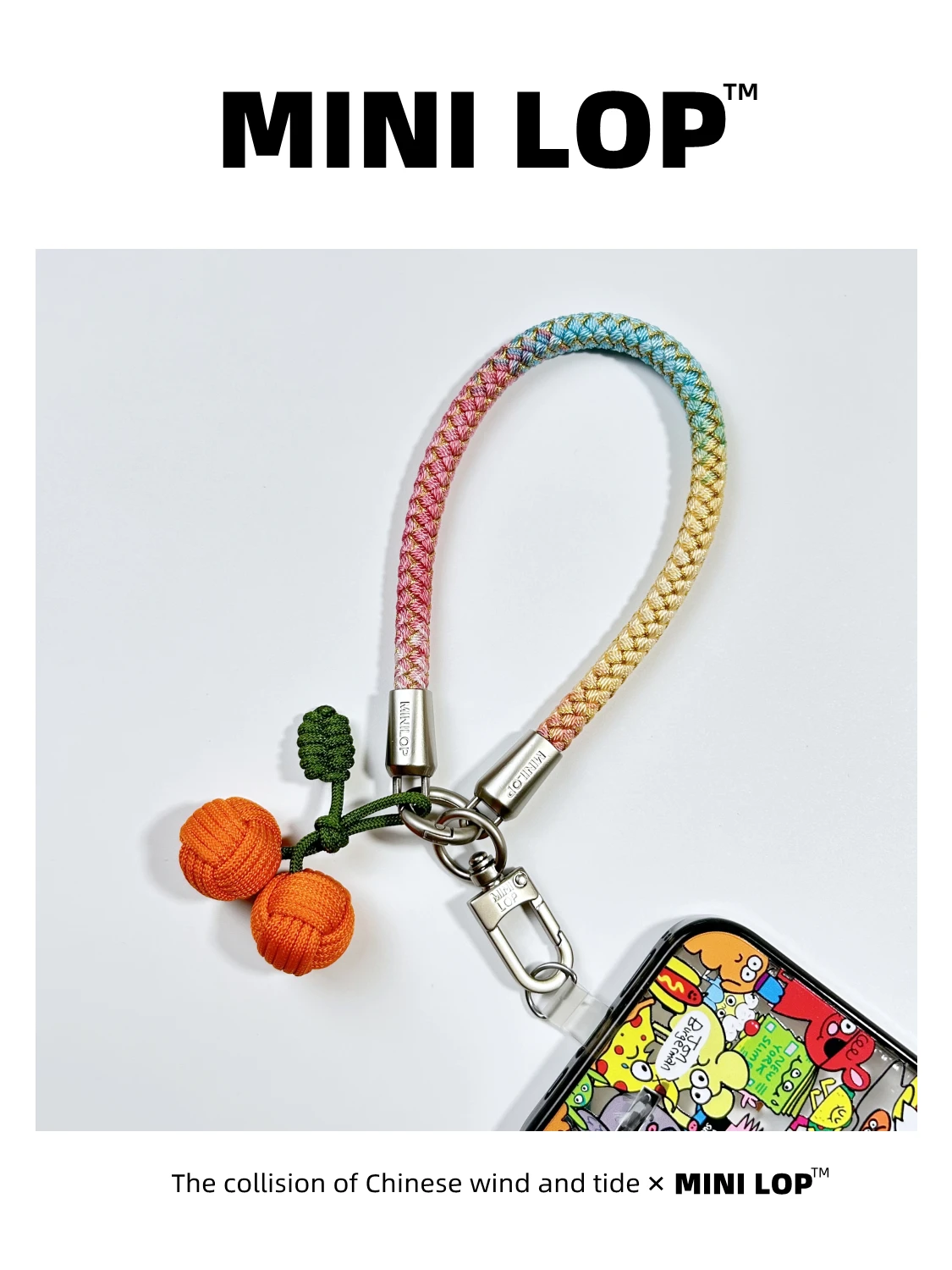 Mobile phone wrist rope Dragon scale  rope Wrist mobile phone lanyard  case Wrist with key Multifu