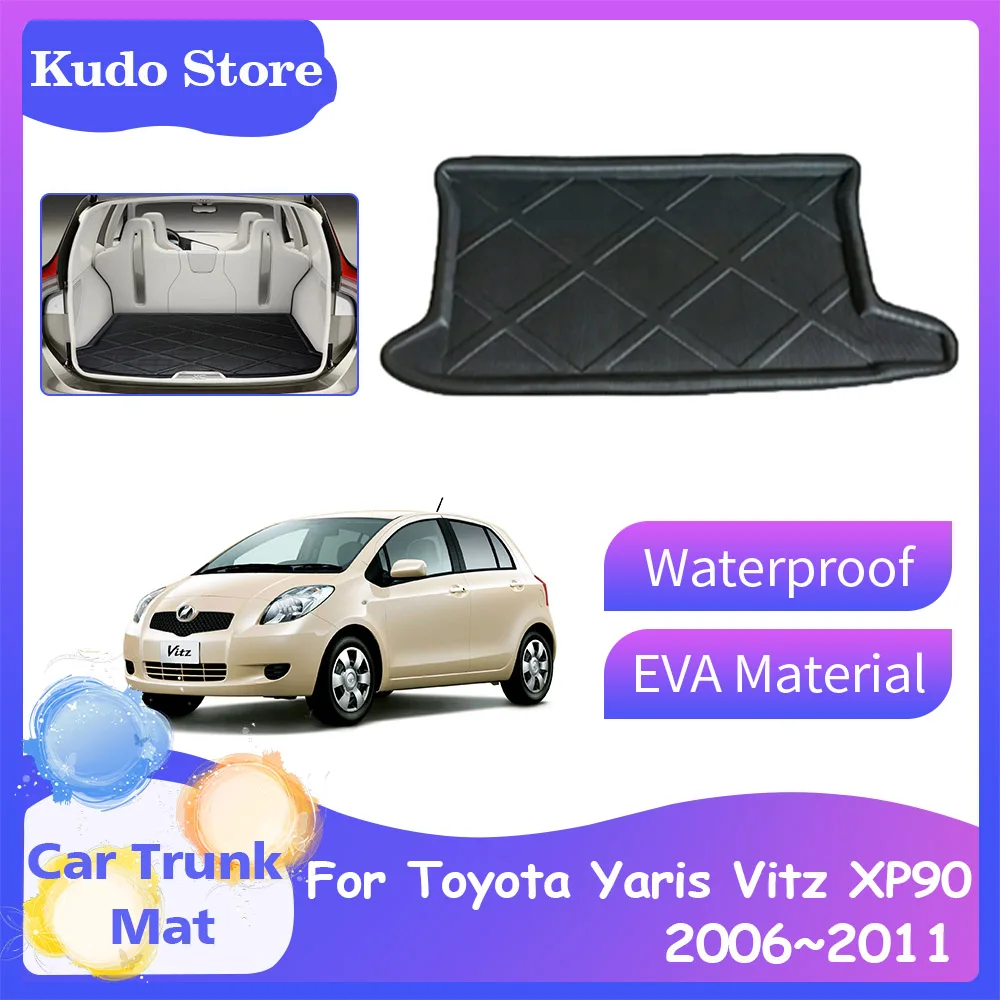 

Car Trunk Mats for Toyota Yaris XP90 Vitz RS 2006~2011 Rear Cargo Liner Covers Storage Tray Cushions Luggage Carpets Accessories