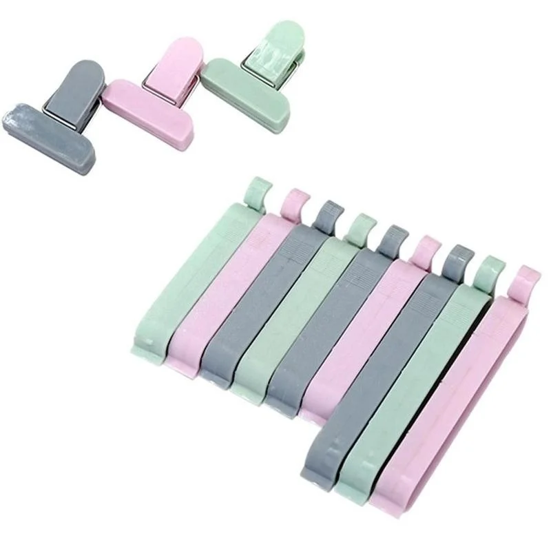 New 12/24Pcs Bag Plastic Clips Househould Snack Storage Bag Sealer Kitchen Mini Vacuum Sealer Clamp Food Clip Bag Seal Tool