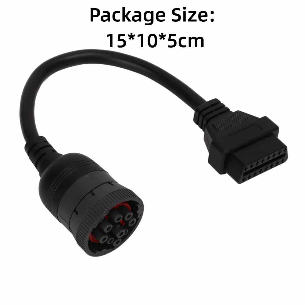J1939 Protocol Diagnostic Connector Cable 9PIN Female To 16Pin Plug And Play Diagnostic Adapter Cable Universal