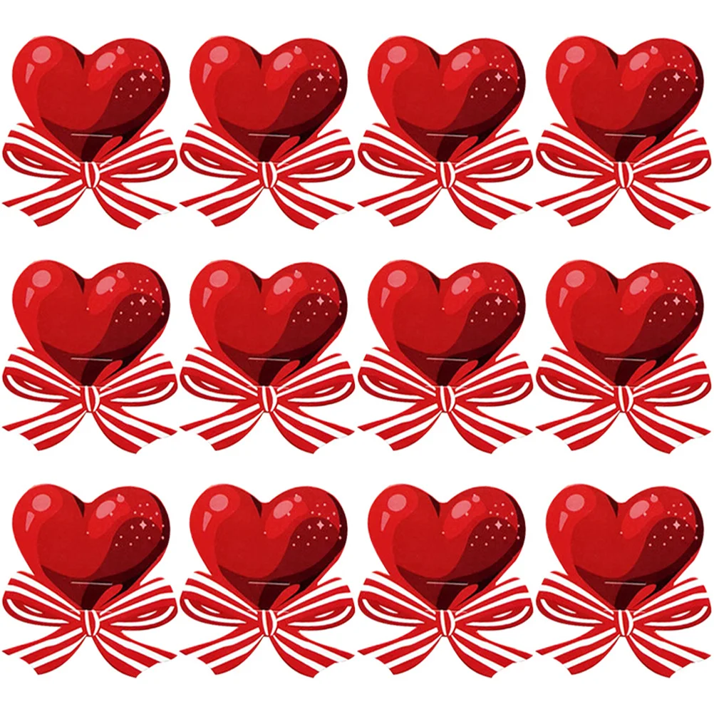 

100Pcs Heart Lollipop Paper Cards DIY Packaging Card for Theme Parties Home Decoration Lollipop Paper Cards Candy Holder