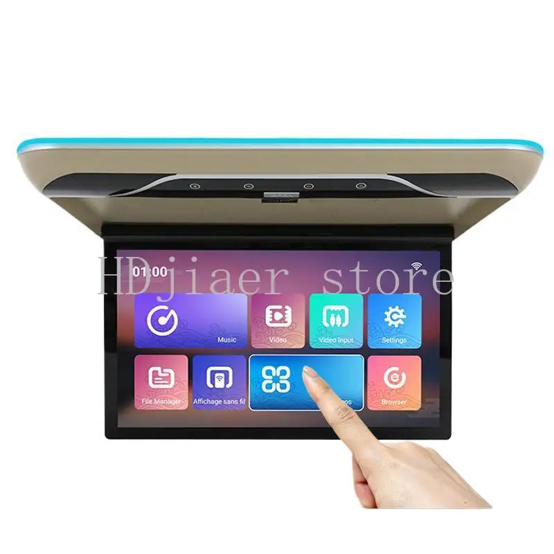 

19 inch car high definition ceiling display Android touch display rear entertainment system
