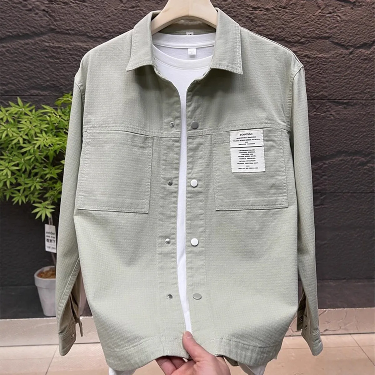 New Spring and Autumn Men's Shirt Casual and Versatile Trendy Brand Pure Cotton Jacket Loose Shirt