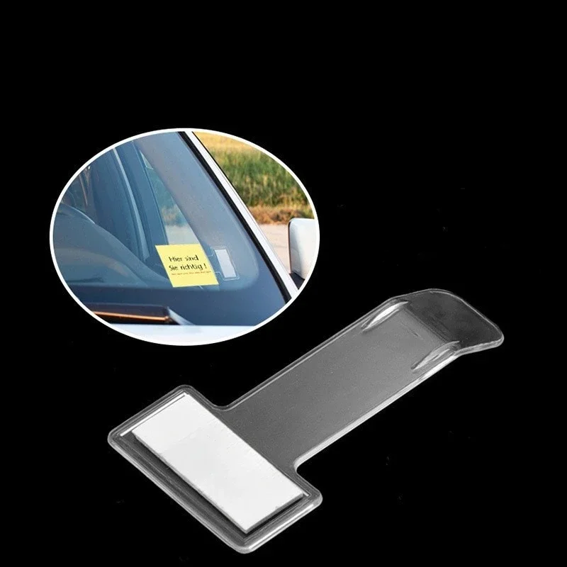 Car Parking Ticket Clip Fastener Permit Card Bill Holder Car Window Windscreen Glass Fastener Clip Stickers Accessories 1/3pcs