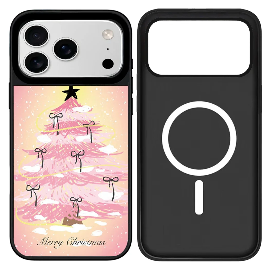 

Merry Christmas Mirror Surface Cover for iPhone 12 13 14 15 16 17 Pro Max 17 Air Case - Protective Magnetic Case