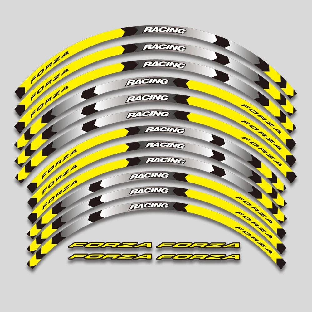 15″17″ Rim Motorcycle Wheel Stickers Reflective Stripes Rim Decals Scooter Hub Accessories Wat For Honda FORZA 750 Forza 750
