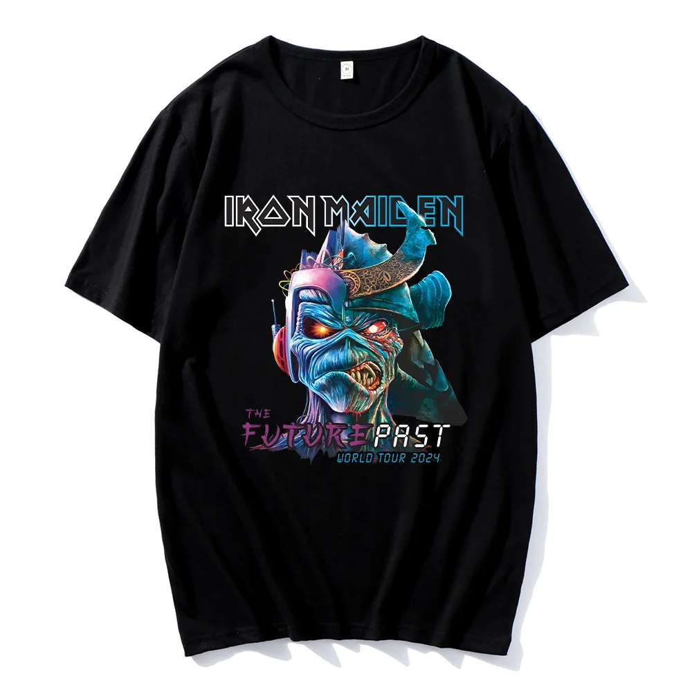 The Future Past World True 2024 T-shirts Iron-Maiden Tees High Quality Cotton T-shirts Oversized Sports Tops Unisex Streetwear