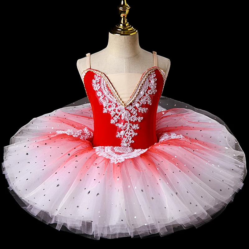 Costume de bal féerique de ballerine pour enfants, robe à fleurs bleues à paillettes, vêtements de danse pour filles, robe Tutu de justaucorps de Ballet de gymnastique, nouvelle collection 2022