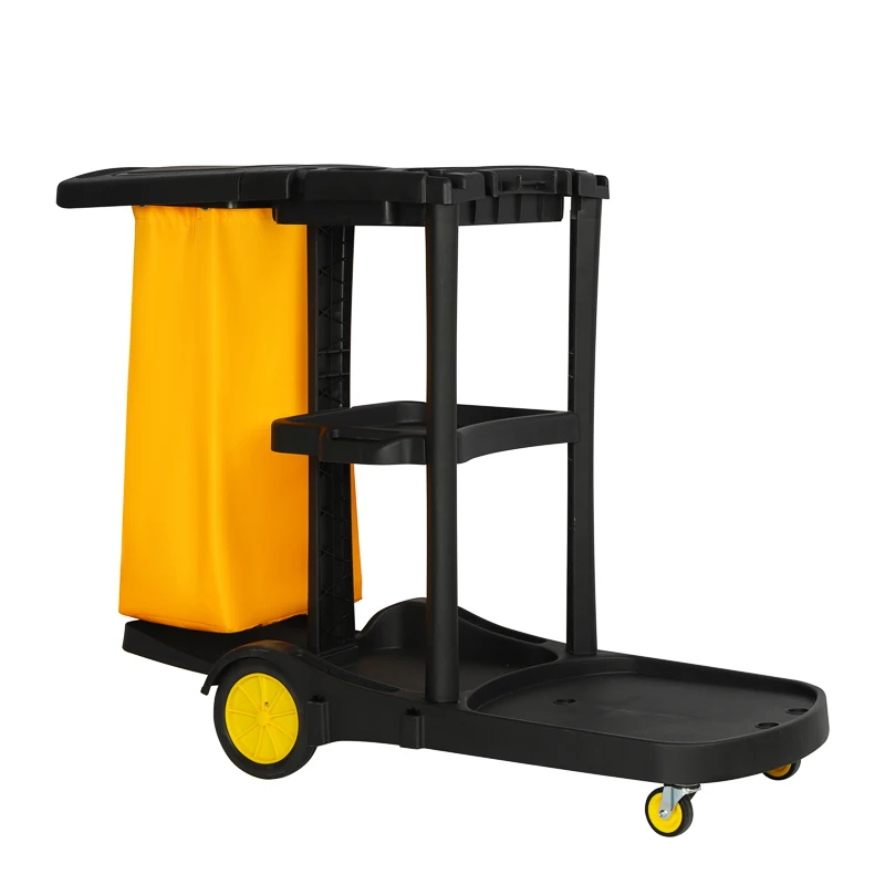 Housekeeping Trolley Cart Low Price Commercial Hotel Janitorial Cleaning Trolley Carts