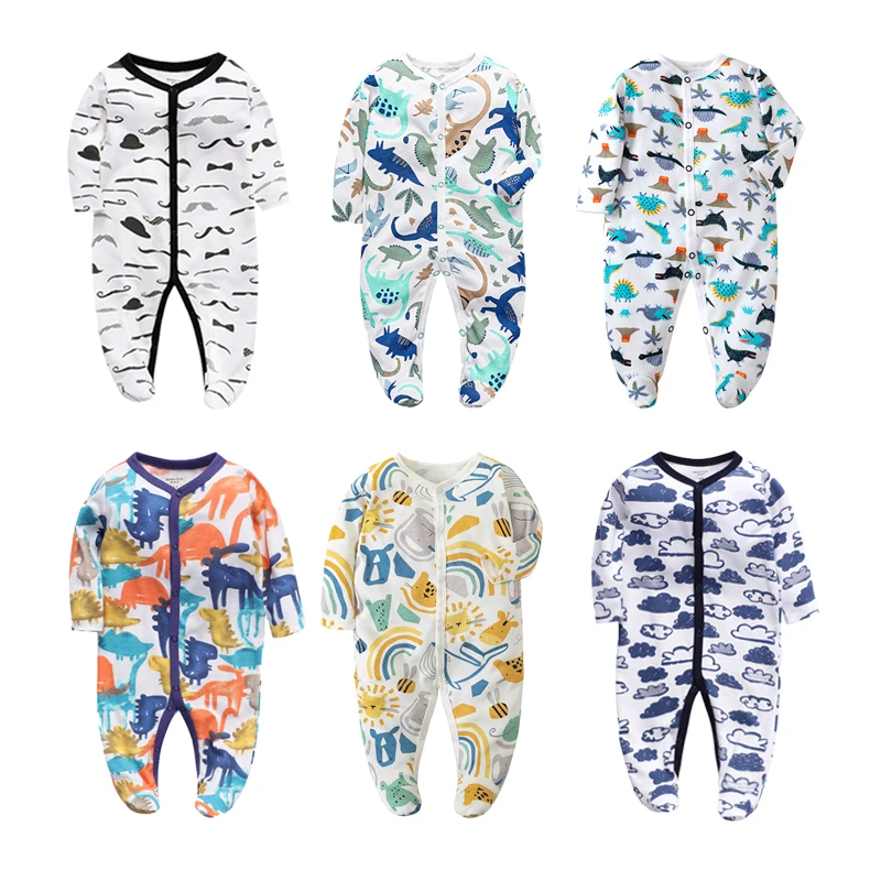 Vier Jahreszeiten Baby kleidung 100% Baumwolle Mädchen Stram pler Sommer Baby Jungen Bodysuit
