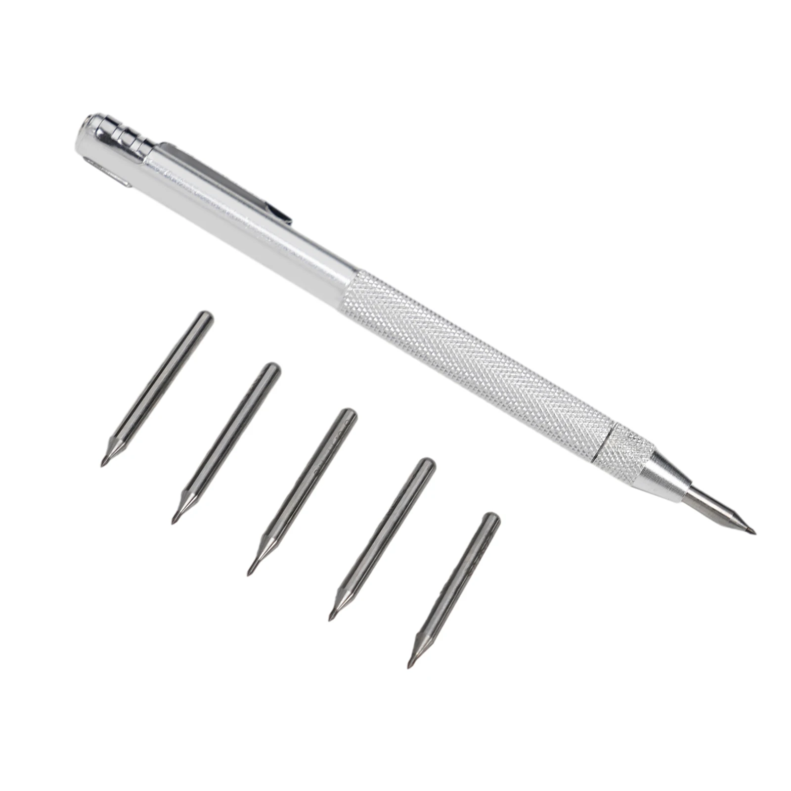 

High Quality Durable Scriber Pen 1 Set Silver Scriber Pen Tungsten Carbide Workshop Equipment Engraving Metal Sheet