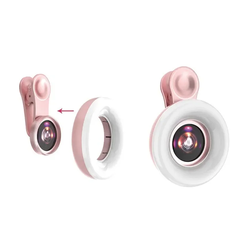 15x Phone Macro Lens Pro Lens Kit for IPhone and Android Macro Lens with LED Light Shooting Eyelash Manicure Contact Makeup