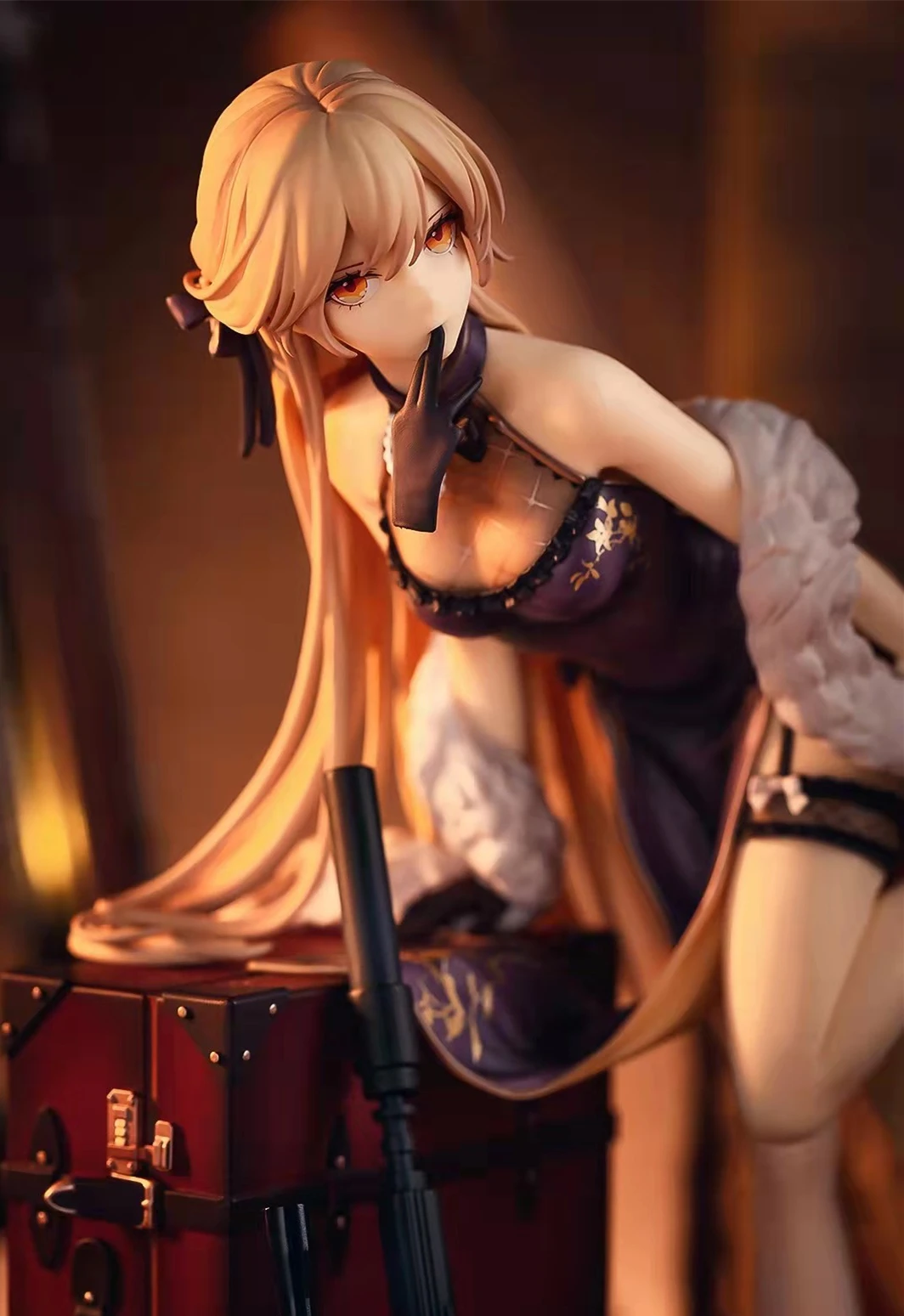 100% Original:Girls Frontline OTS-14 Purple Rain Heart PVC Action Figure Anime Figure Model Toys Figure Collection Doll Gift