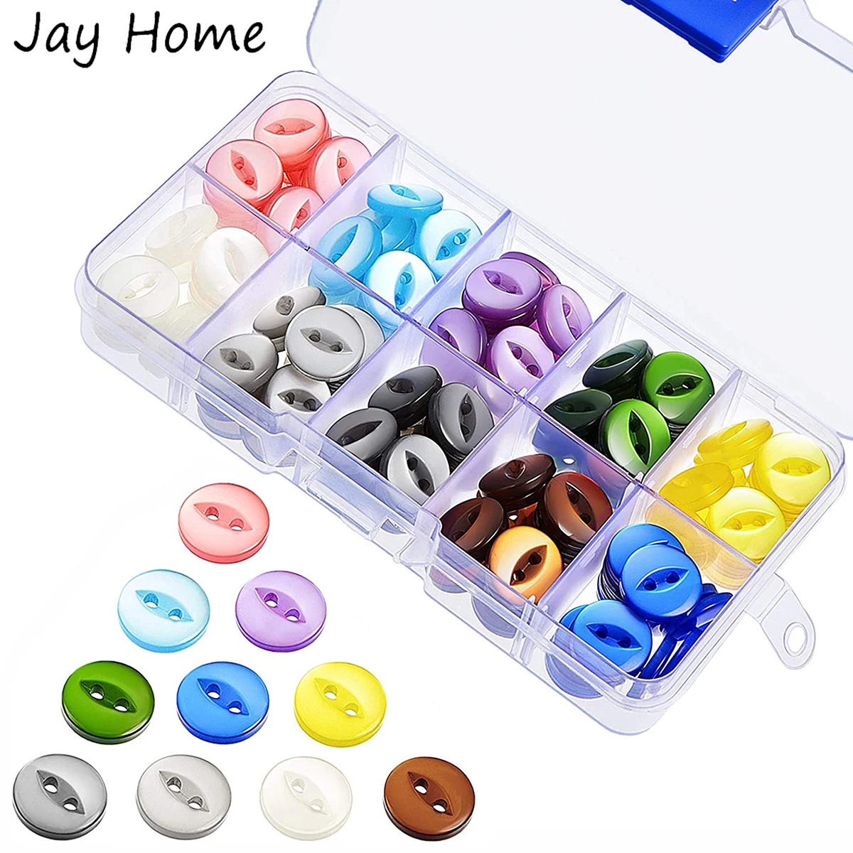 

150Pcs Round Fisheye Buttons Multicolor 14MM 2 Hole Baby Resin Buttons for DIY Handmade Knitting Sewing Clothes Crafting Buttons