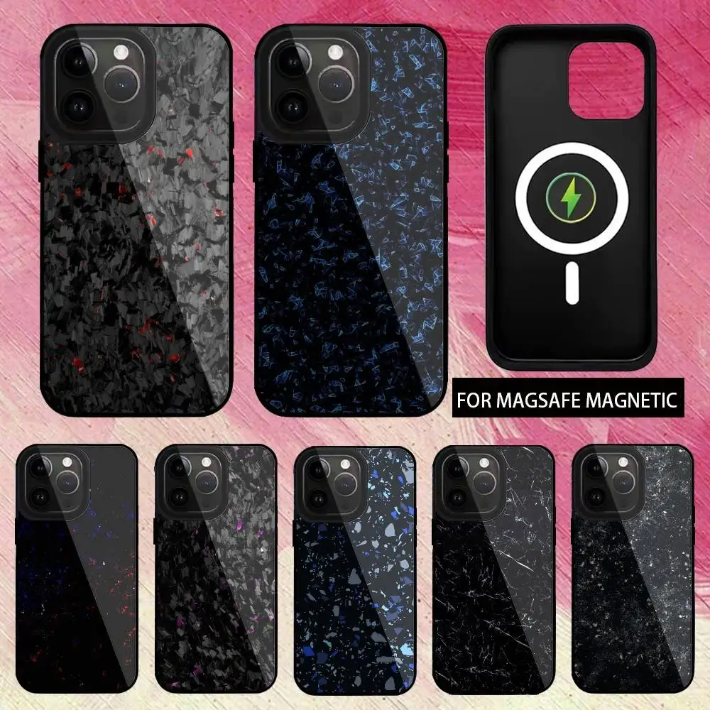 

Carbon Fiber Phone Case For iPhone17,16,15,14,13,12,11 Plus,Pro Max Magnetic Magsafe Wireless Charging